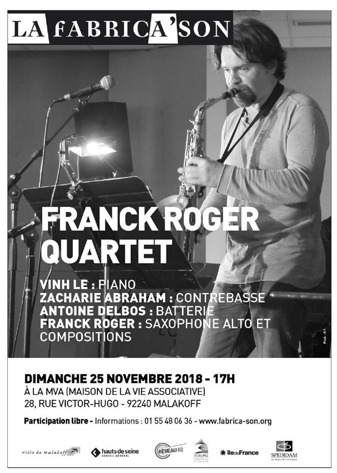 NOVEMBRE 2018 – Franck Roger Quartet