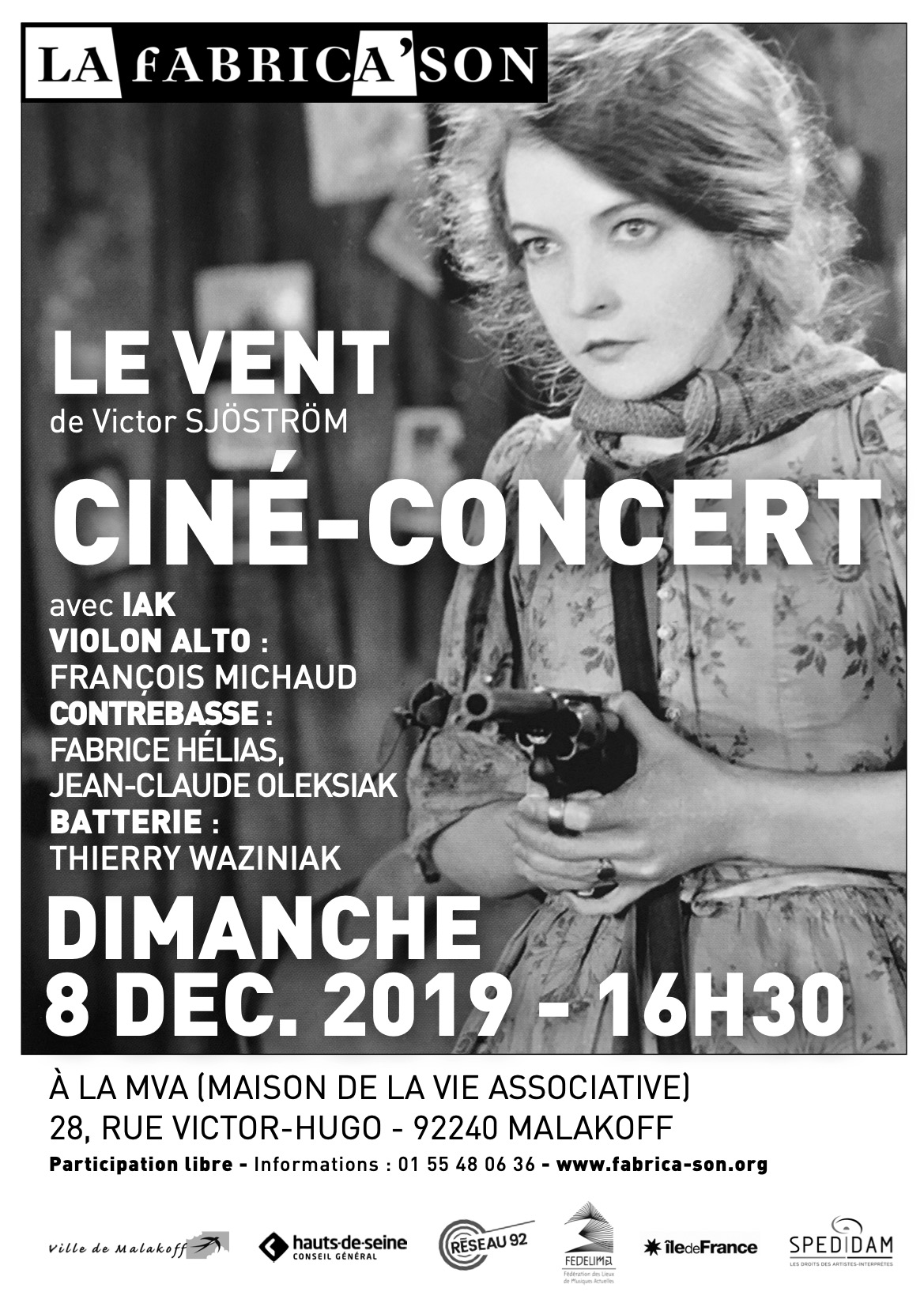 DÉCEMBRE 2019 – Ciné-concert : Le VENT