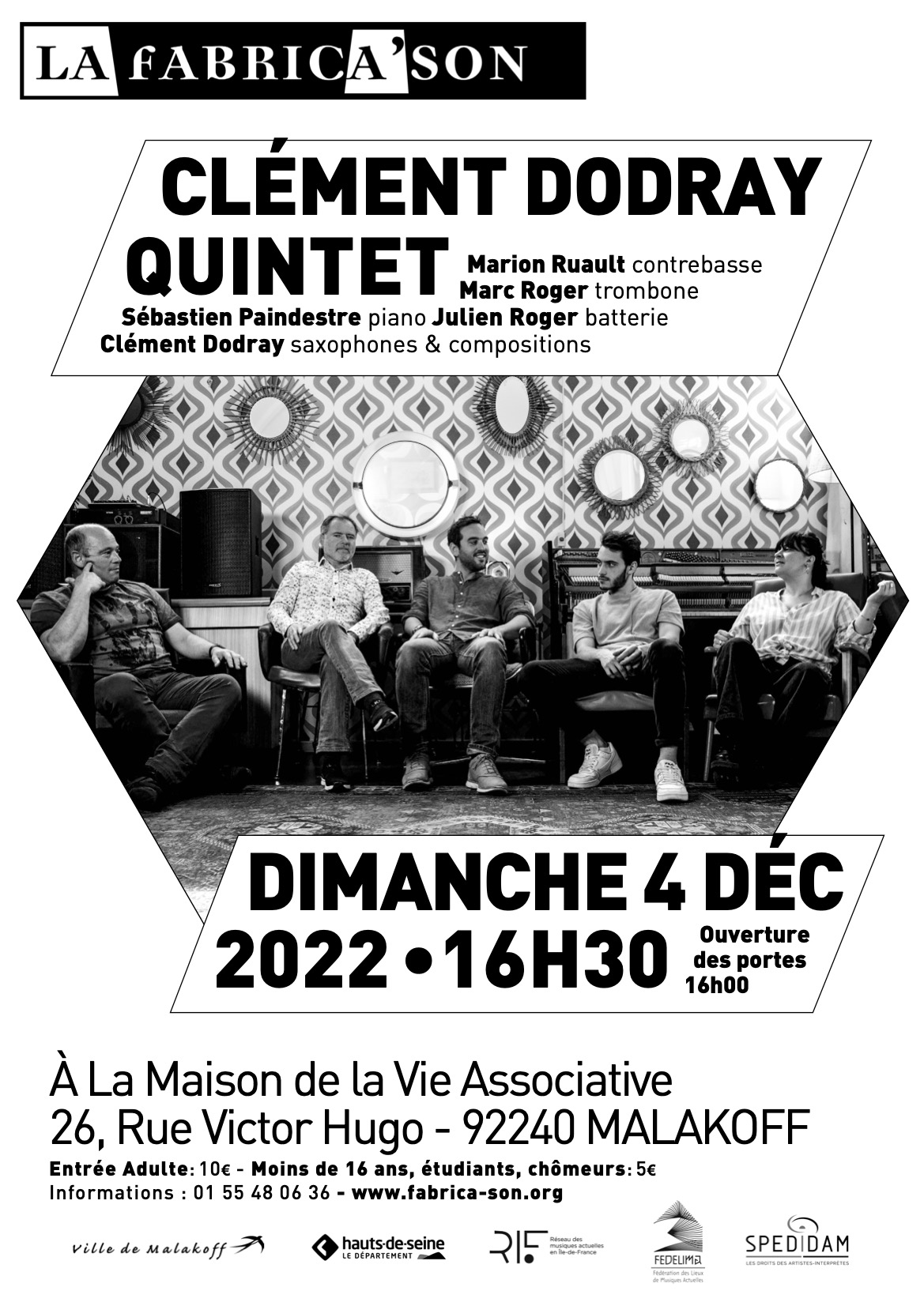 DÉCEMBRE 2022 – Clément Dodray Quintet