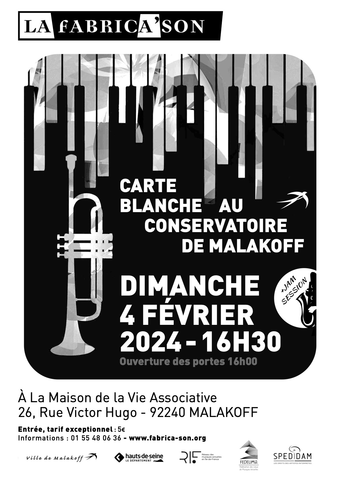 FEVRIER 2024 – Carte blanche au conservatoire de Malakoff